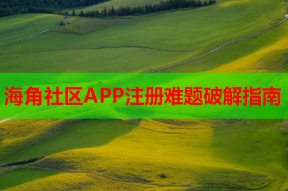 海角社区APP注册难题破解指南