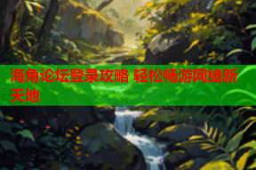 海角论坛登录攻略 轻松畅游网络新天地